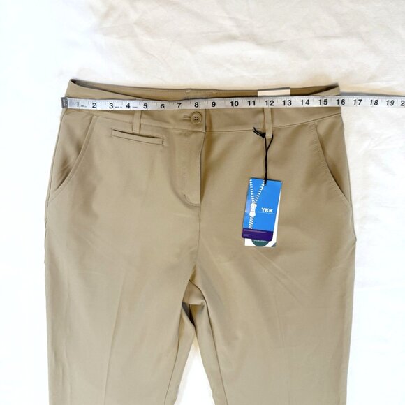 Lesmart Women Golf Pants Trouser Size 8 Khaki Straight Leg Lightweight NWT $99 - Picture 4 of 16